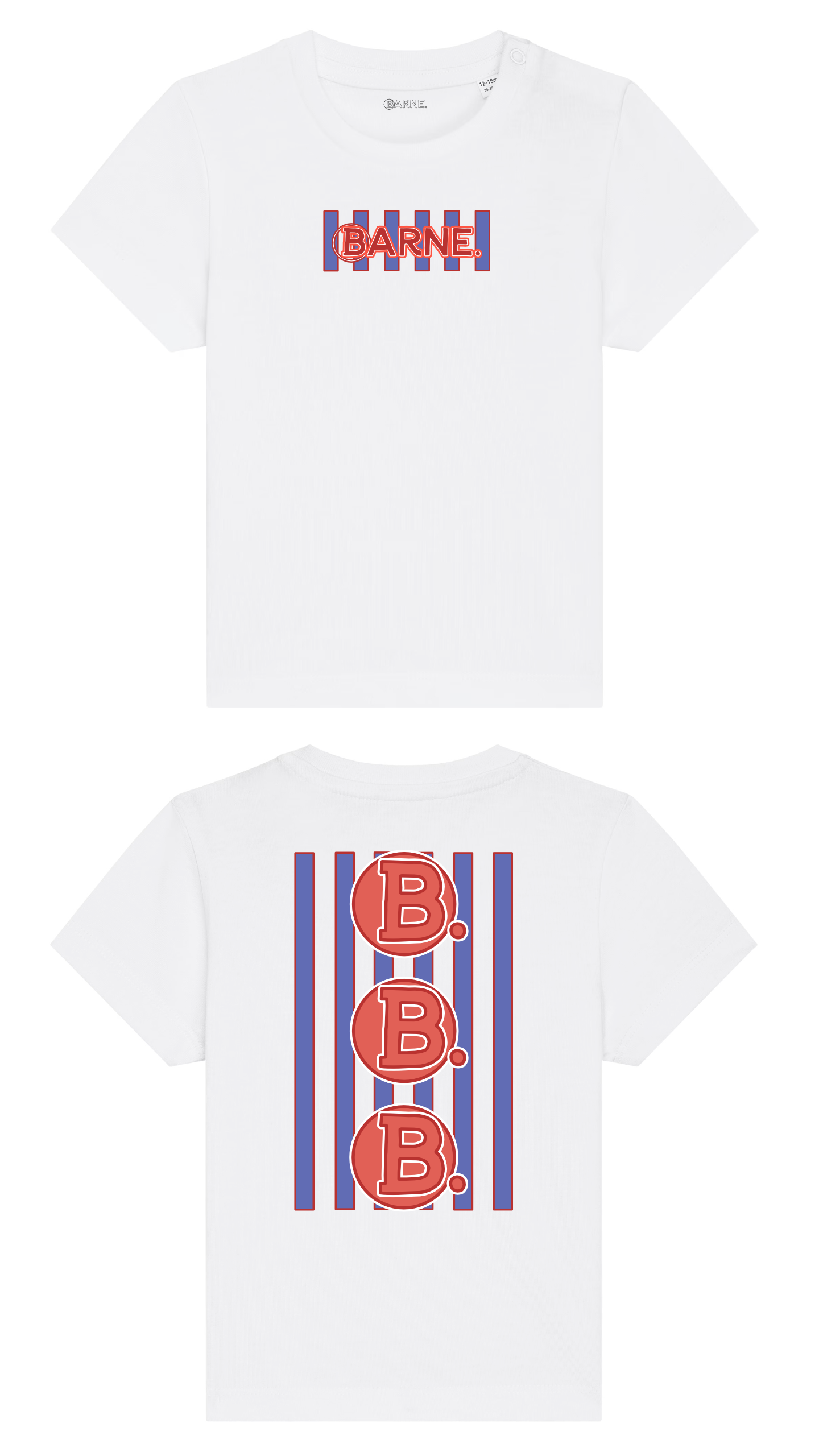 Barne B’s & Stripes Blue SS Tee