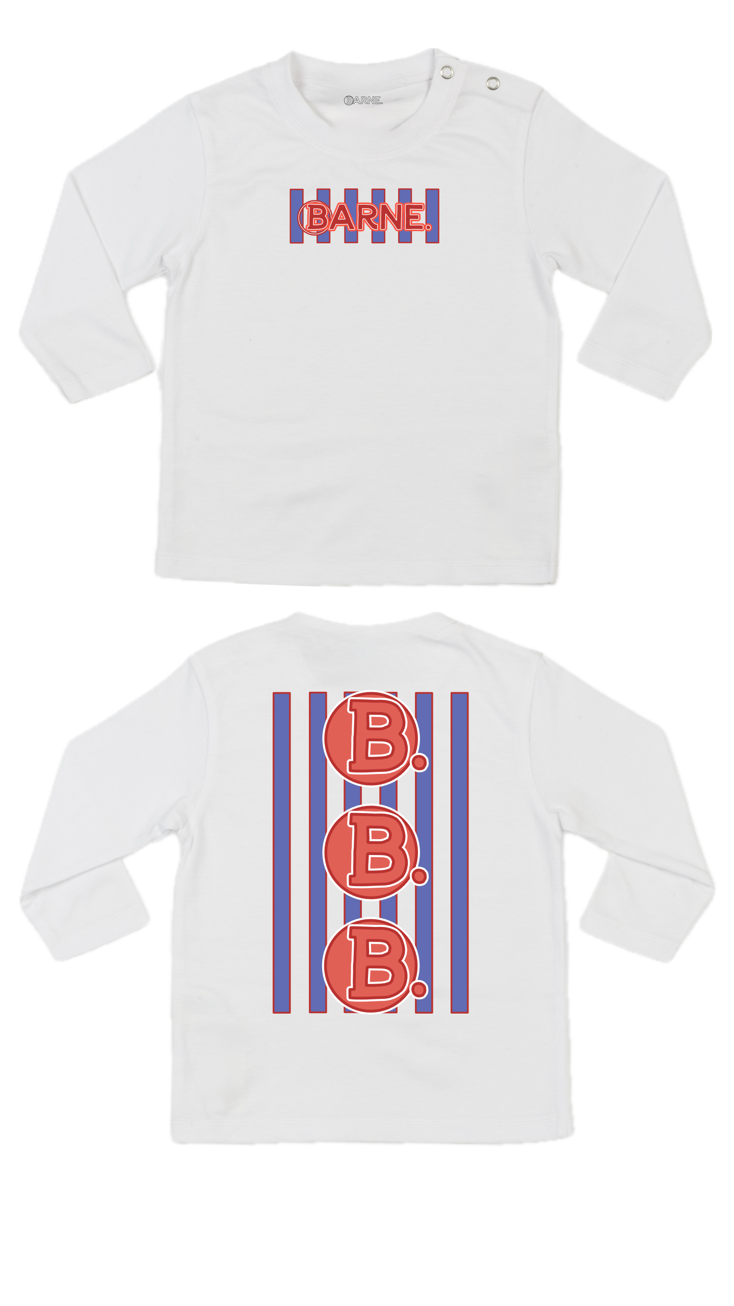 Barne B’s & Stripes Blue LS Tee - Mini