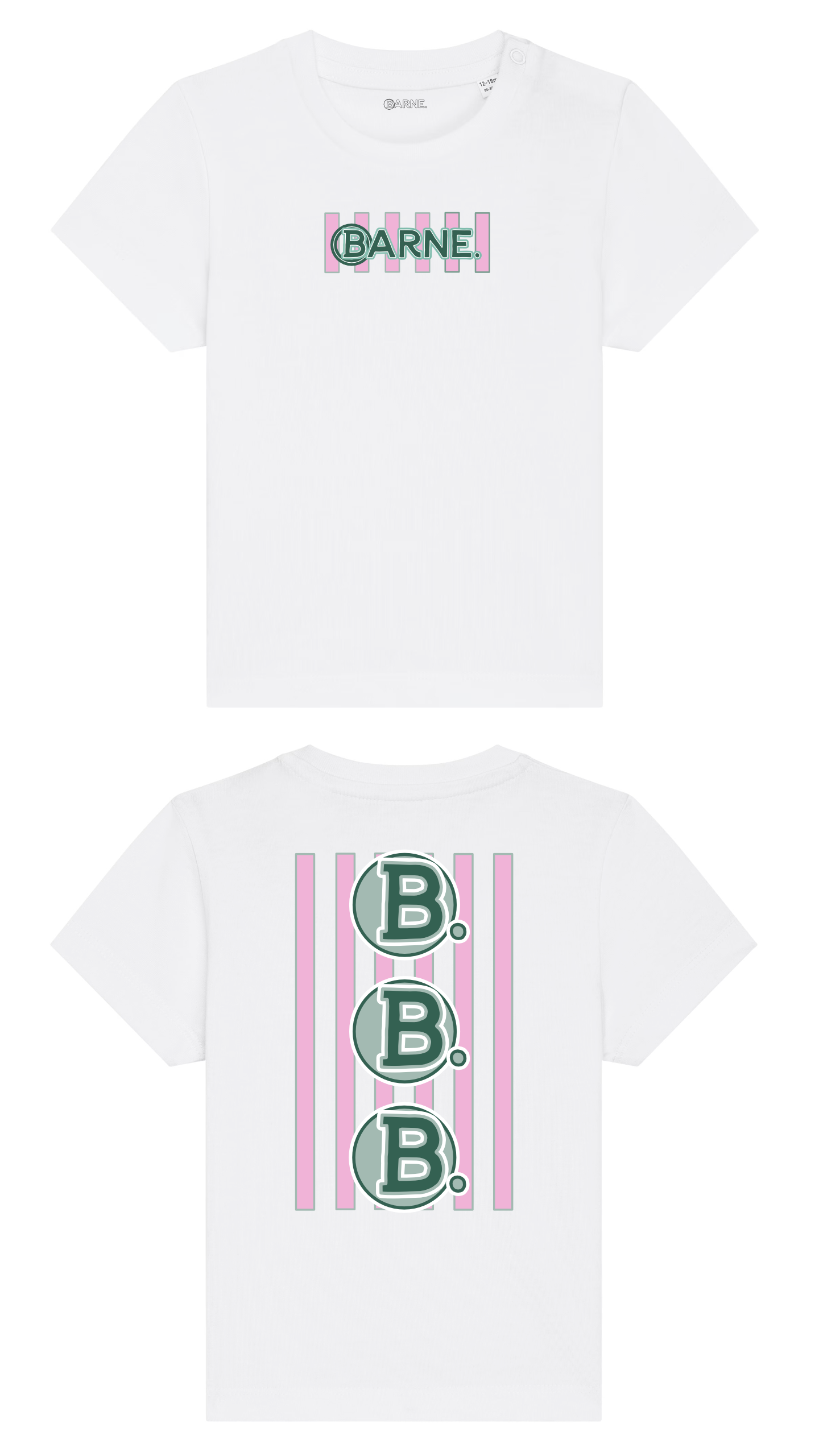 Barne B’s & Stripes Pink SS Tee