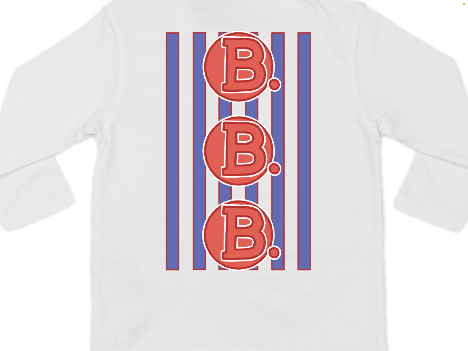 Barne B’s & Stripes Blue LS Tee - Mini