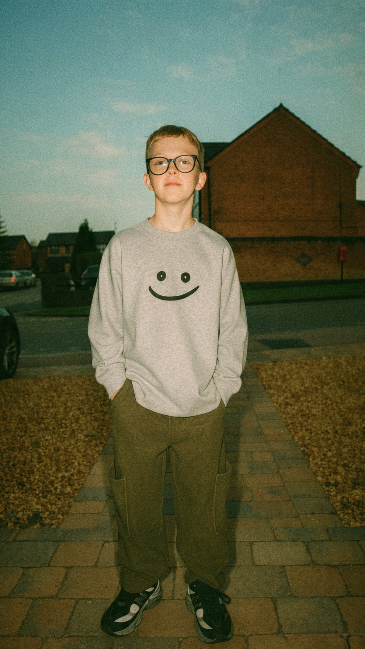 Barne LS Smiley Tee
