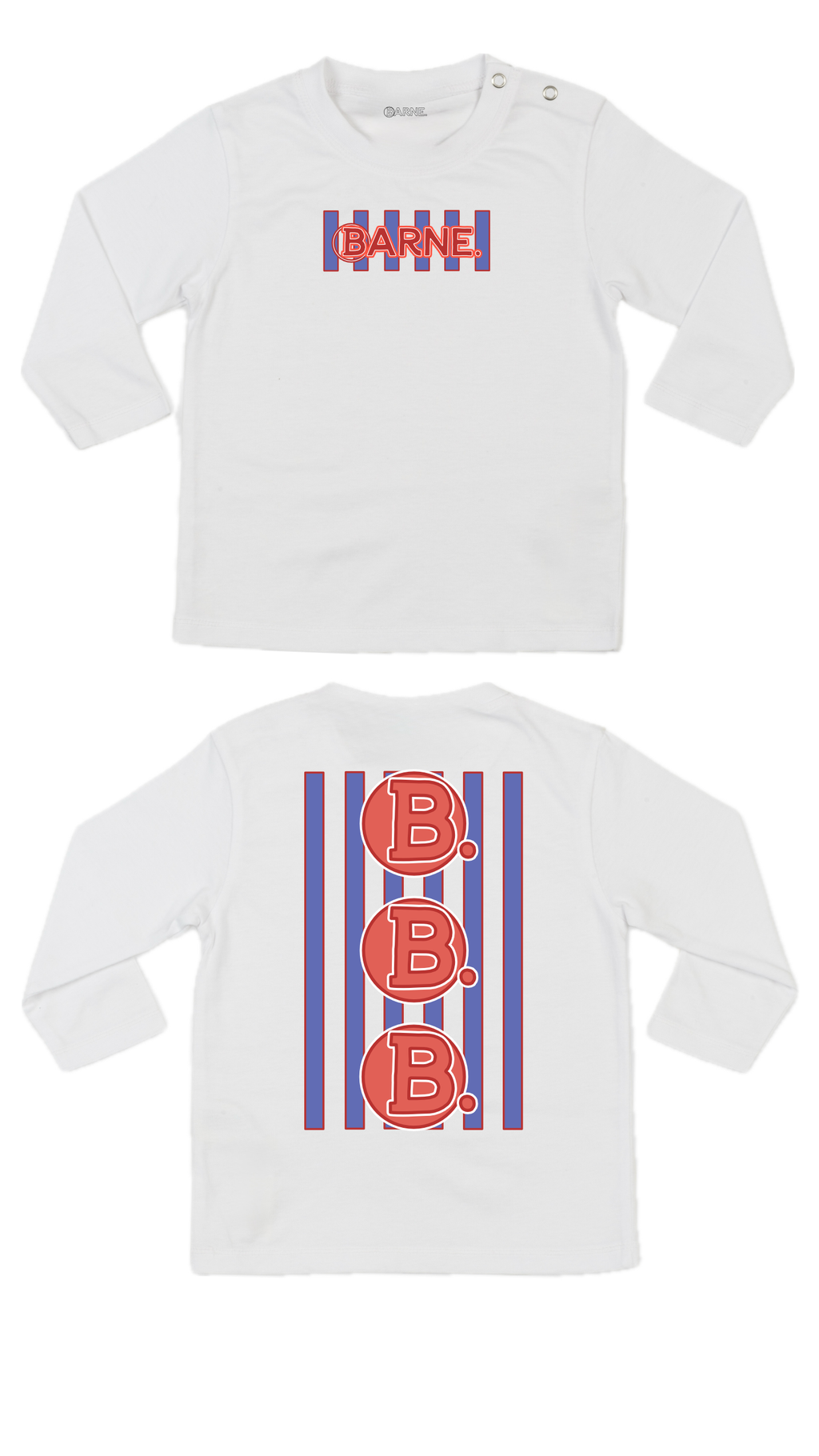 Barne B’s & Stripes Blue LS Tee - Mini