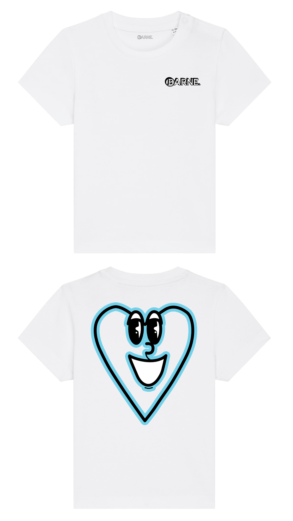 Barne Happy Heart Blue SS Tee