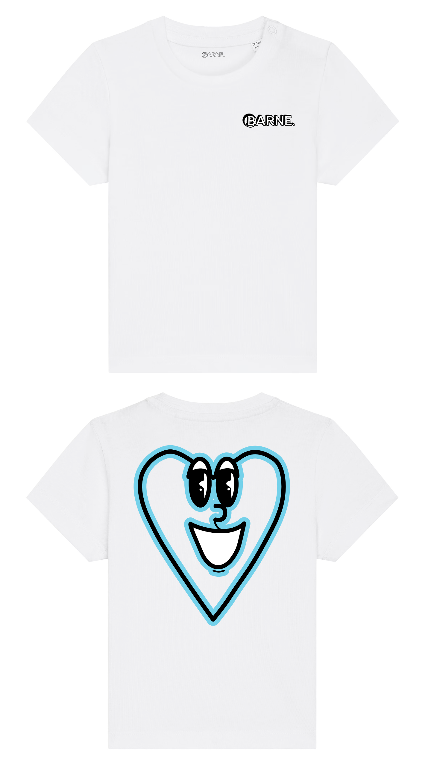 Barne Happy Heart Blue SS Tee