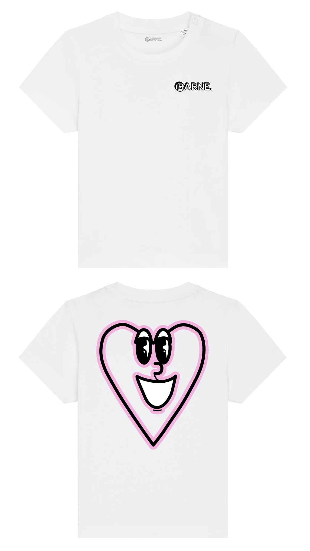 Barne Happy Heart Pink SS Tee