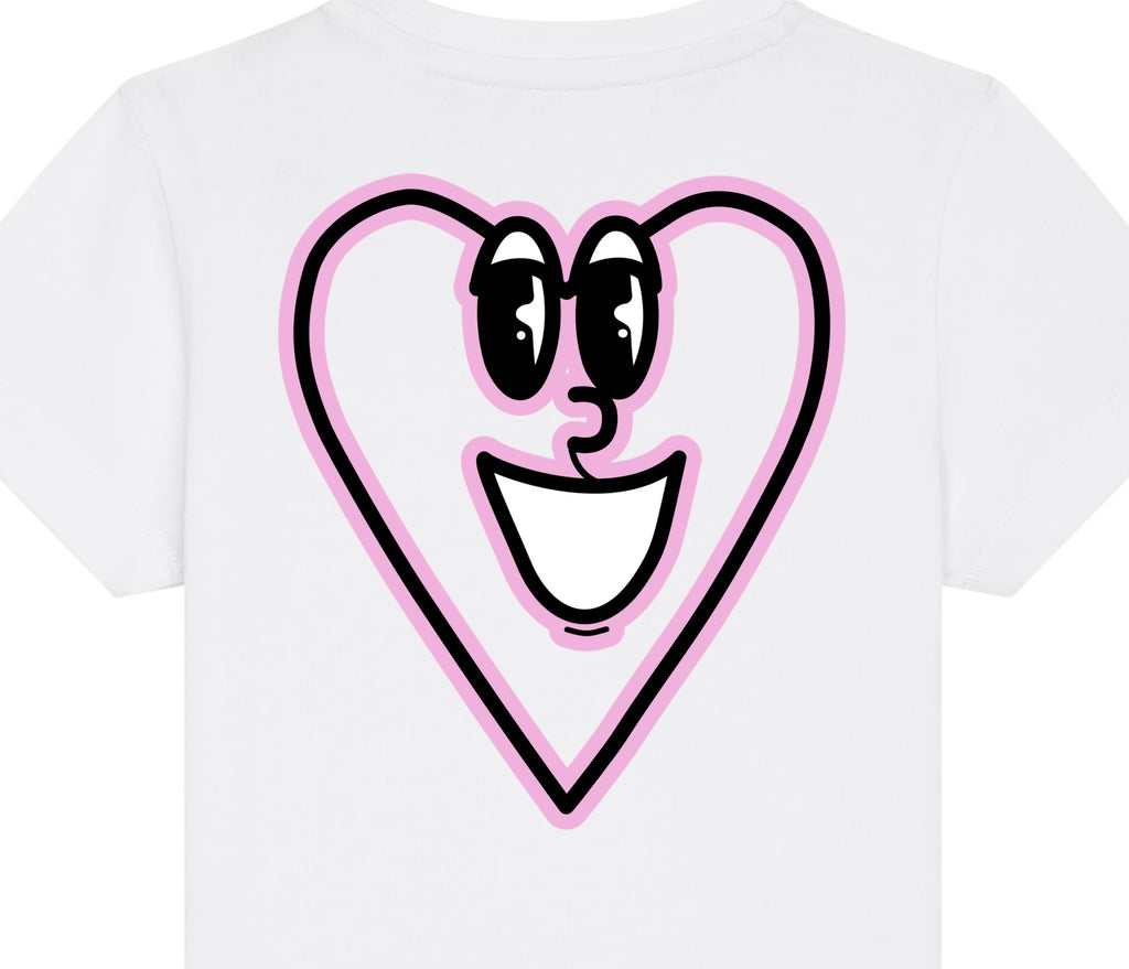 Barne Happy Heart Pink SS Tee