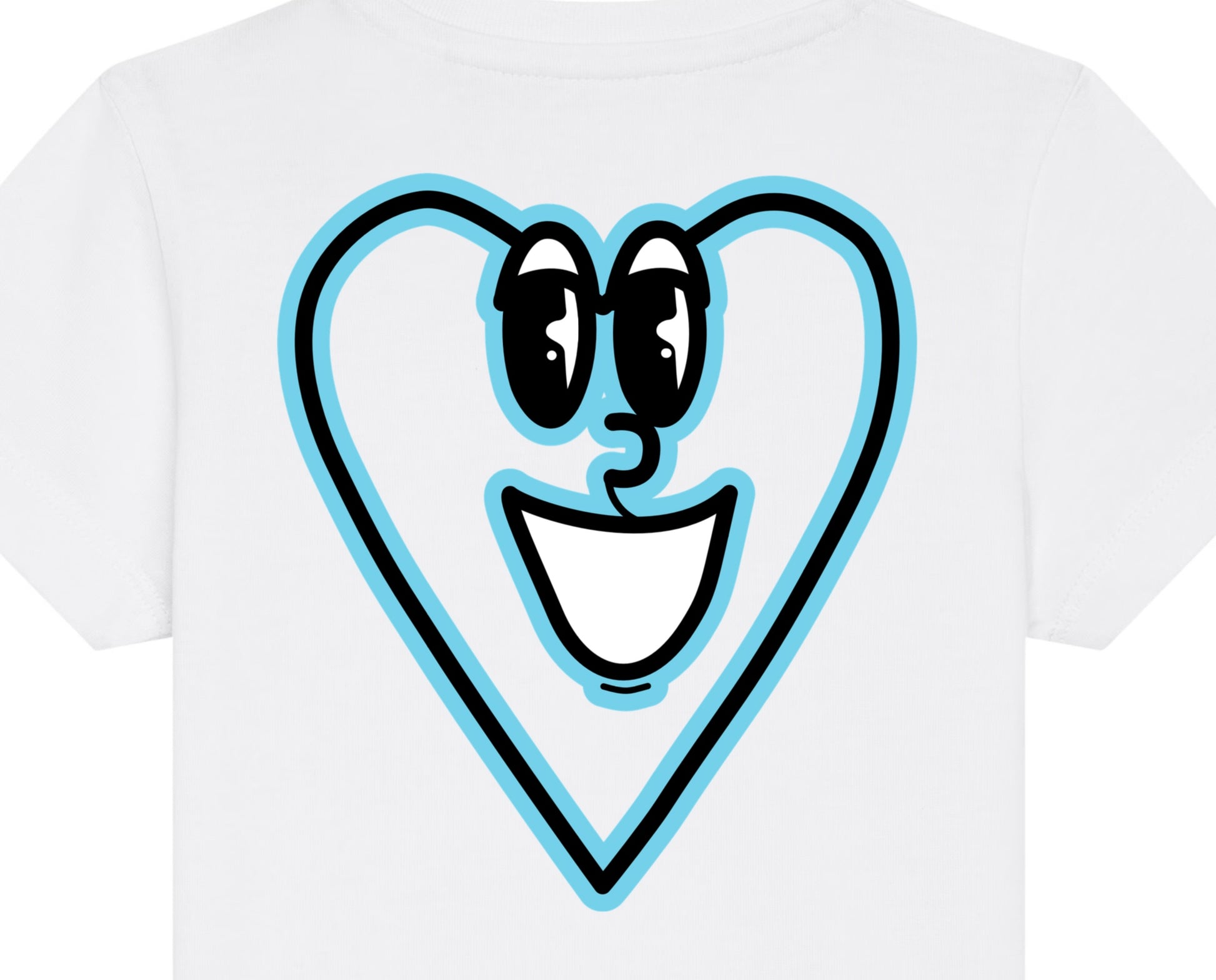Barne Happy Heart Blue SS Tee