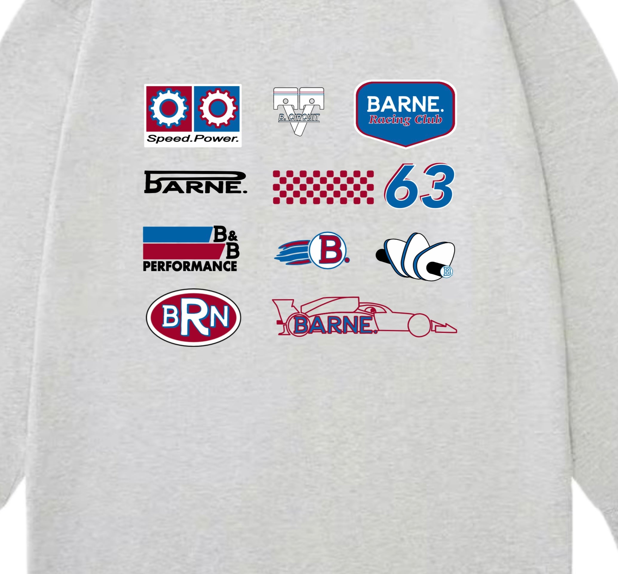 Barne LS Racer Blue Tee