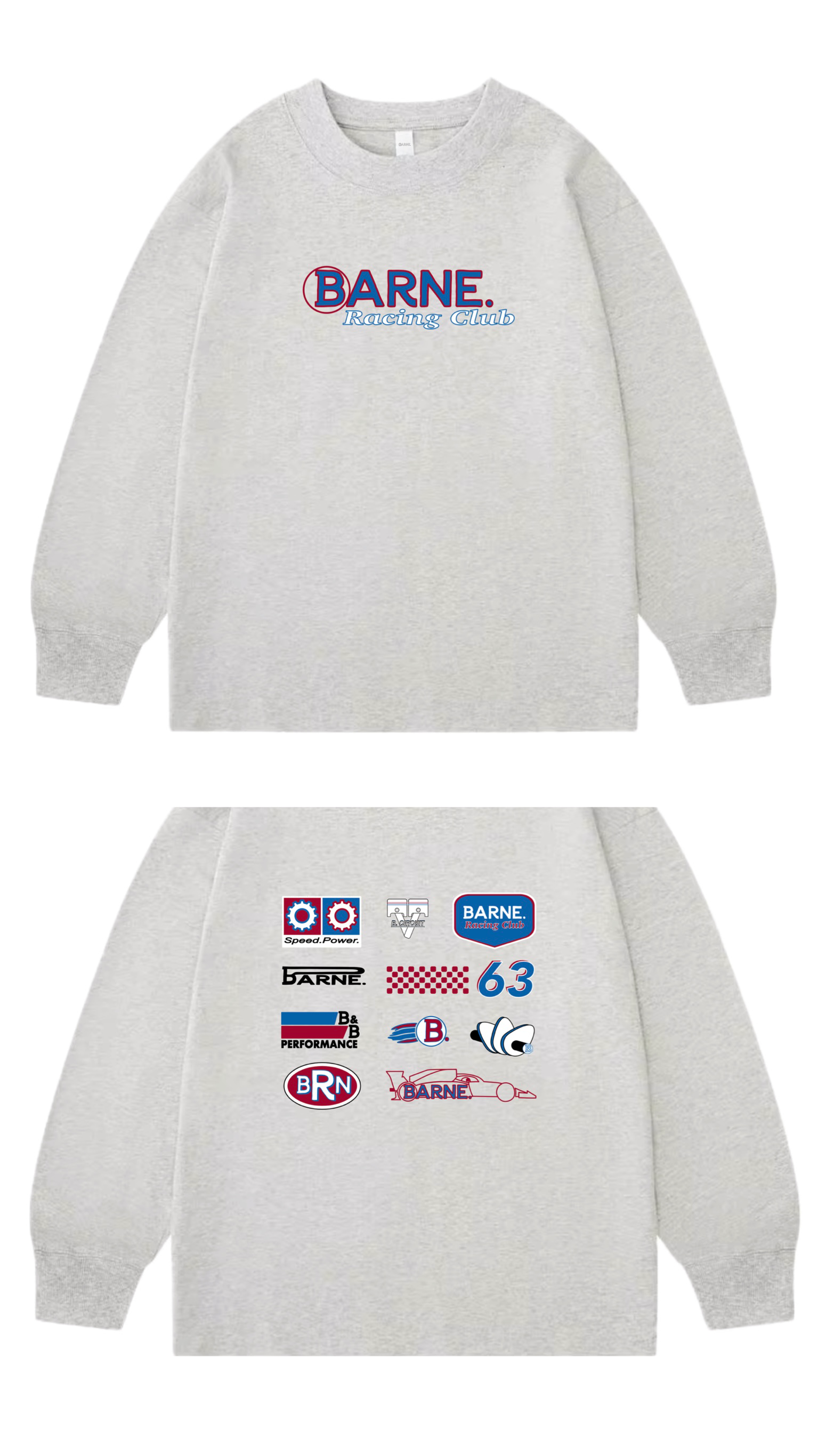 Barne LS Racer Blue Tee