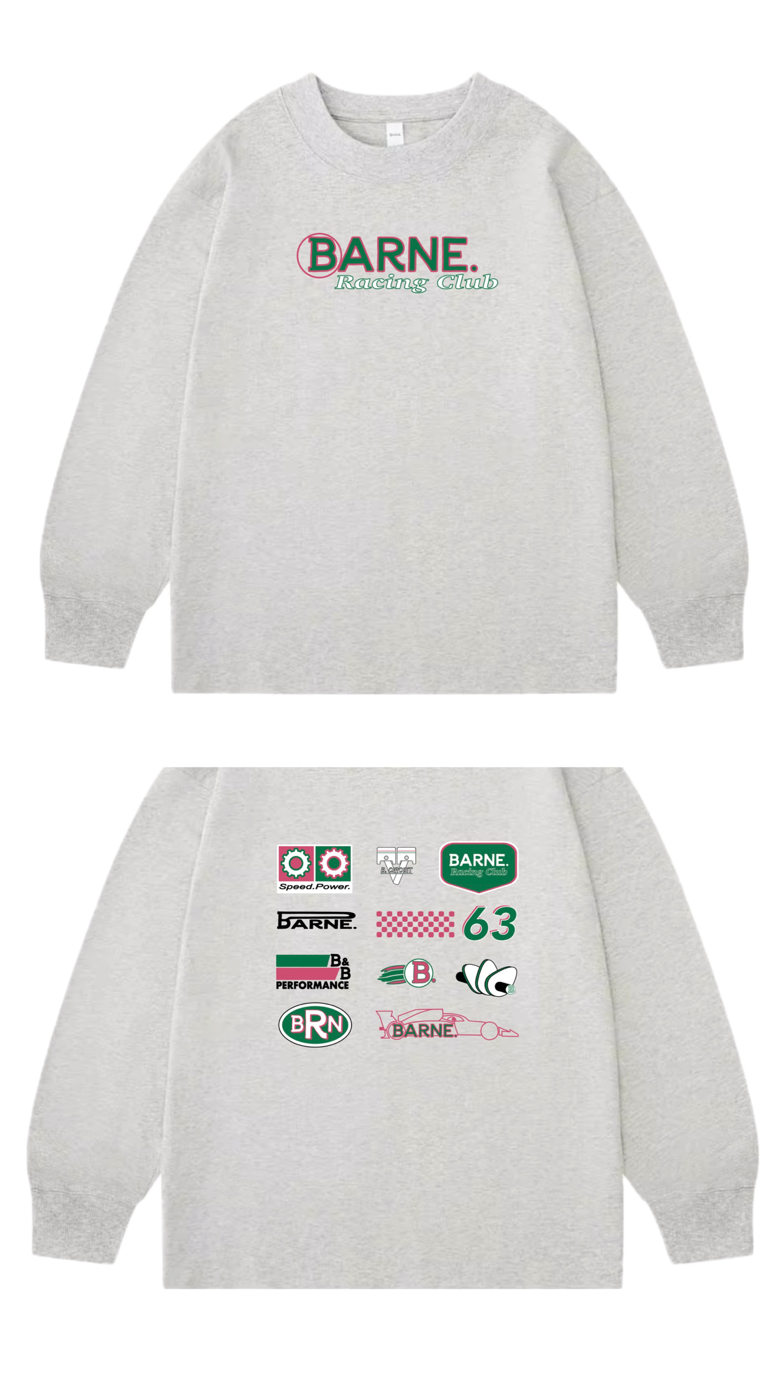 Barne LS Racer Pink Tee