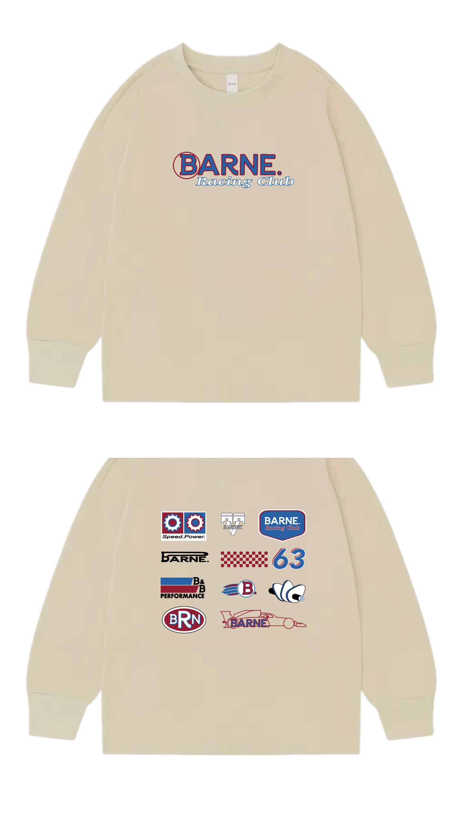 Barne LS Racer Blue Tee