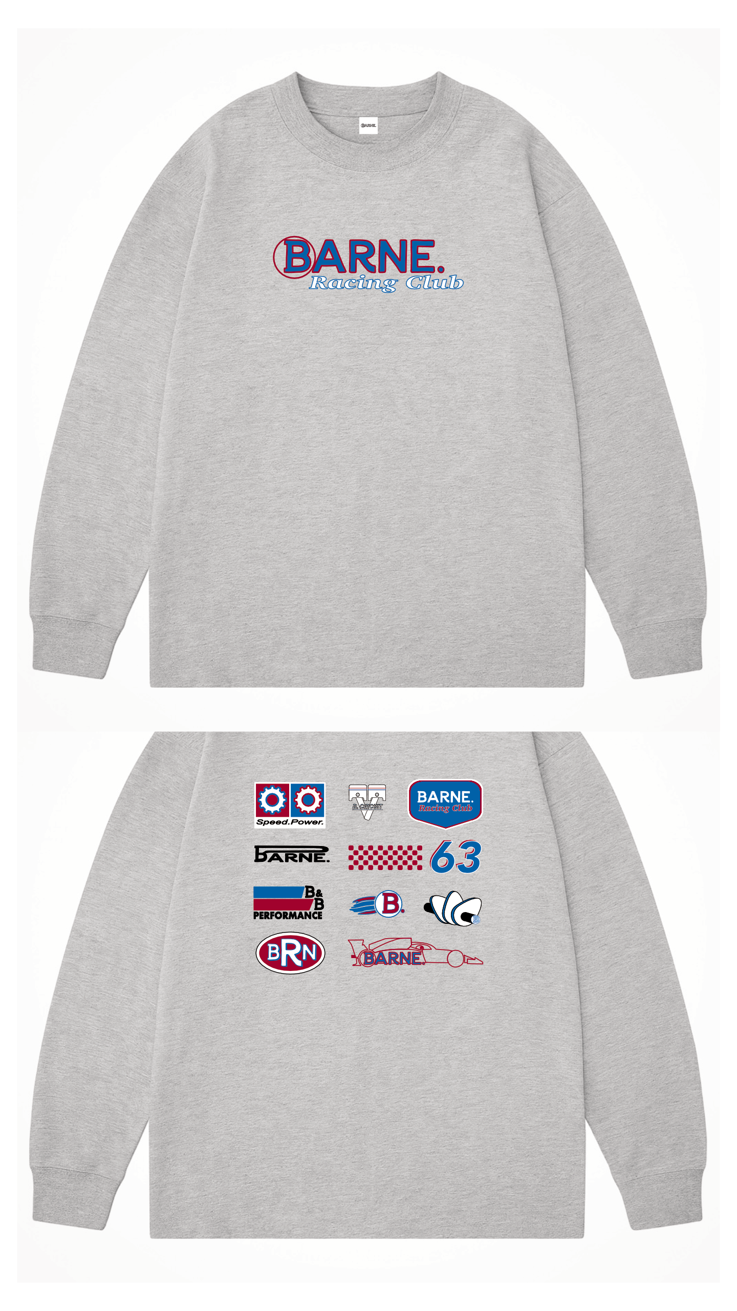 Barne LS Racer Blue Tee