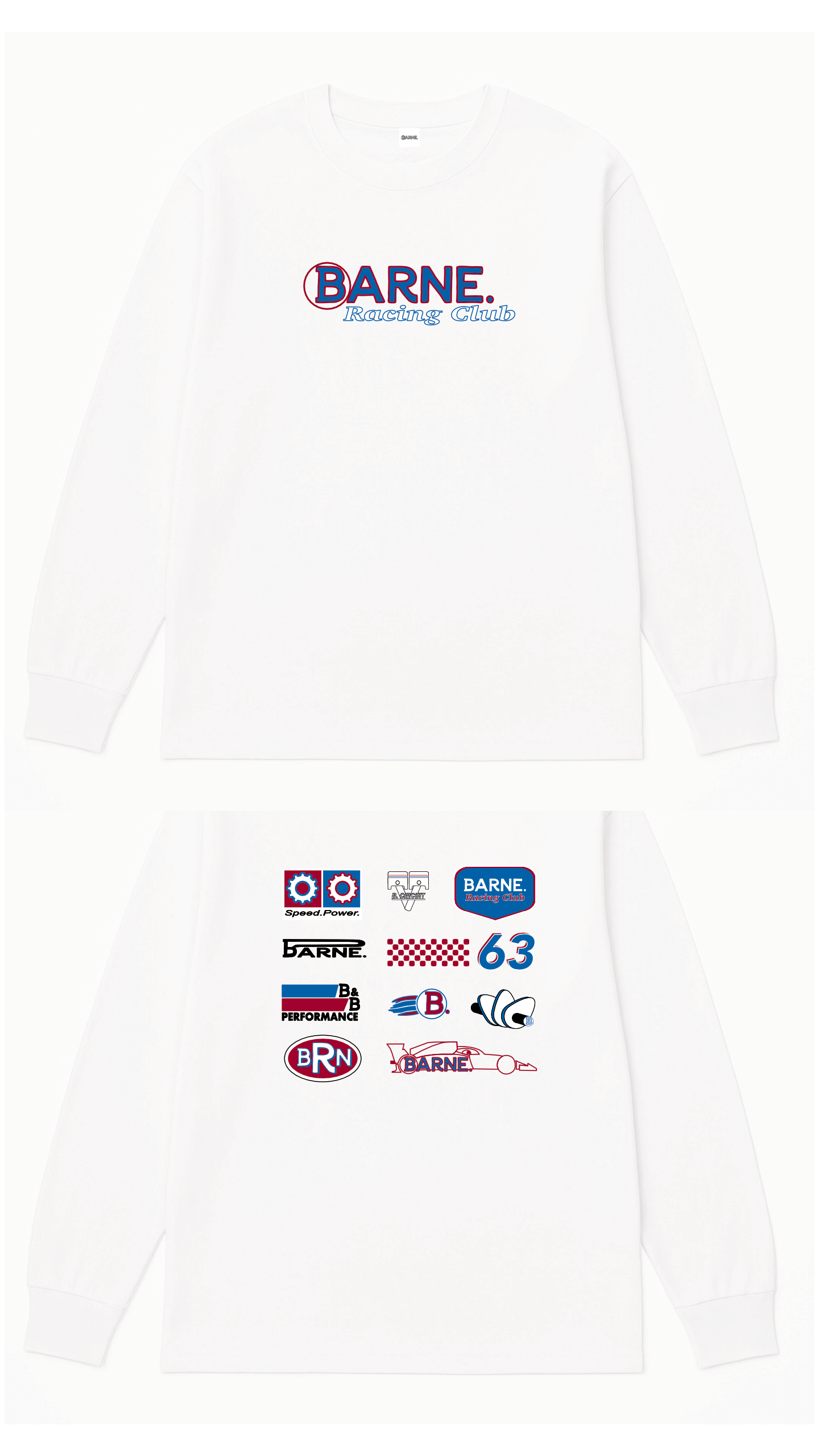 Barne LS Racer Blue Tee