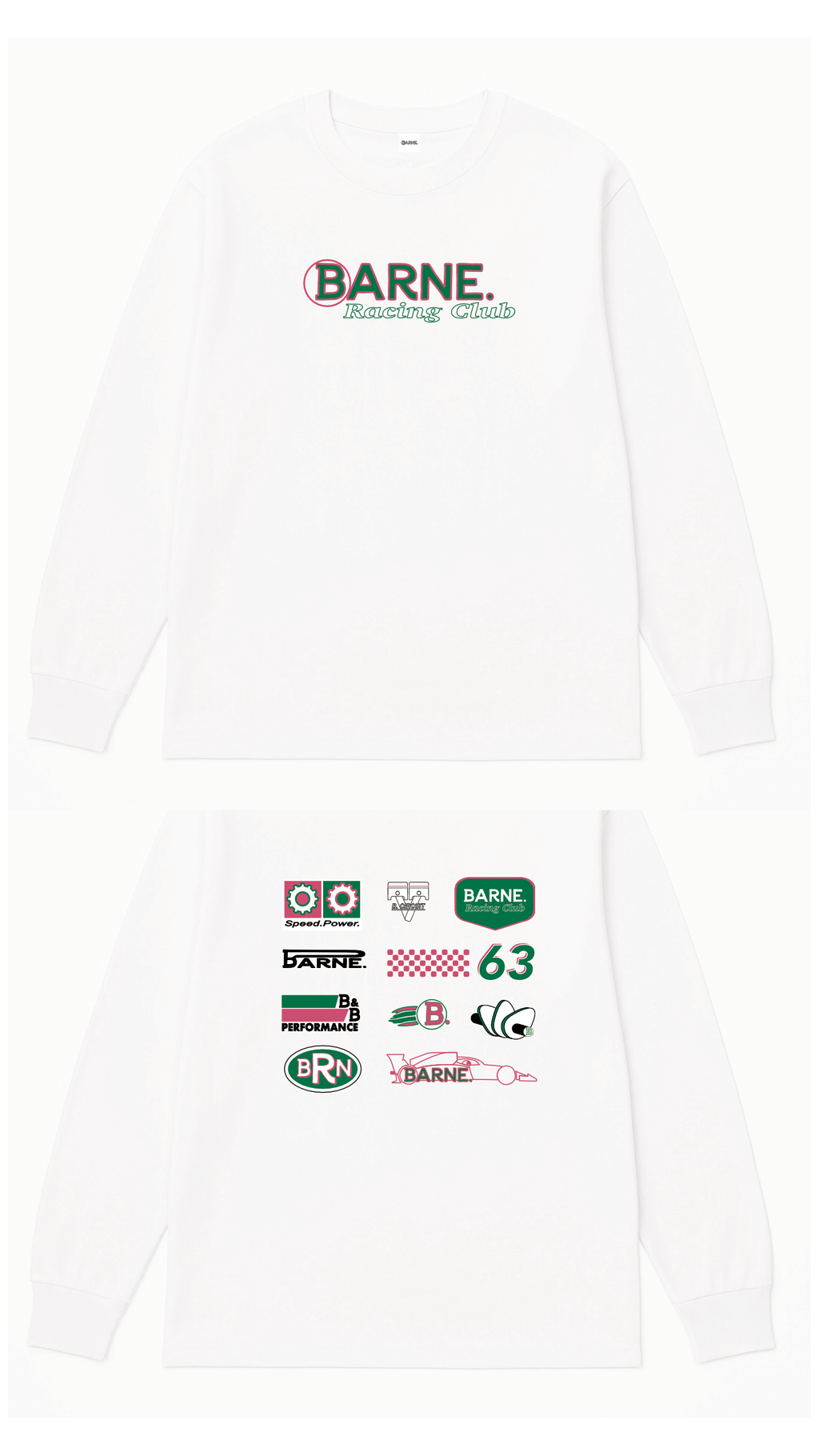 Barne LS Racer Pink Tee