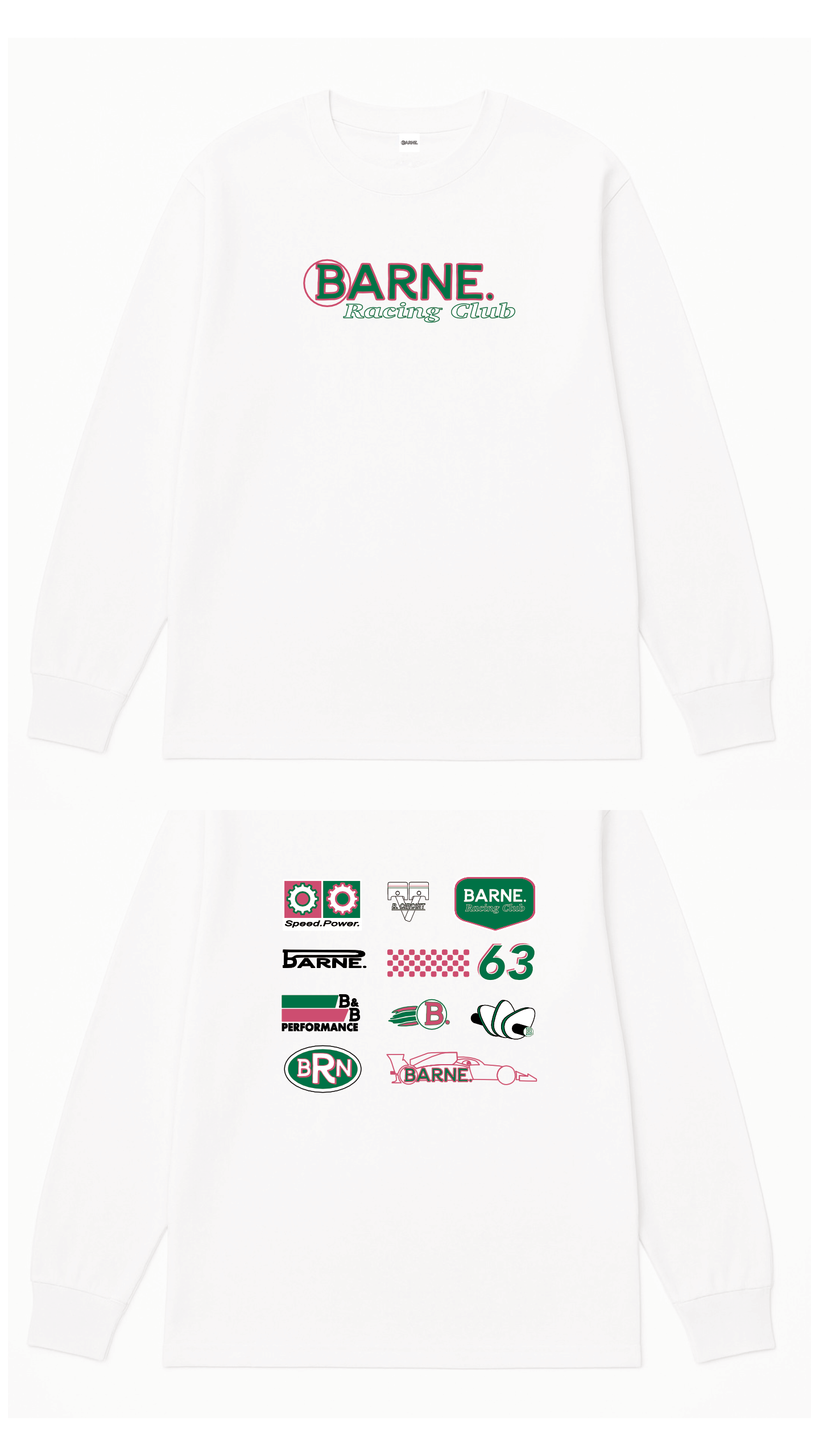 Barne LS Racer Pink Tee