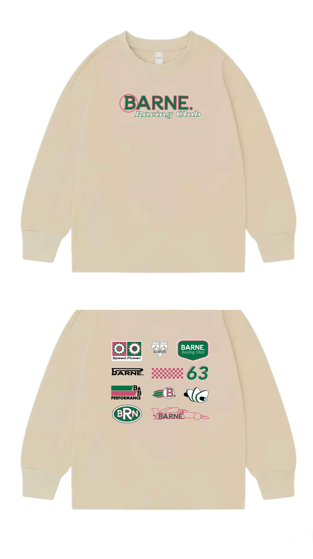 Barne LS Racer Pink Tee