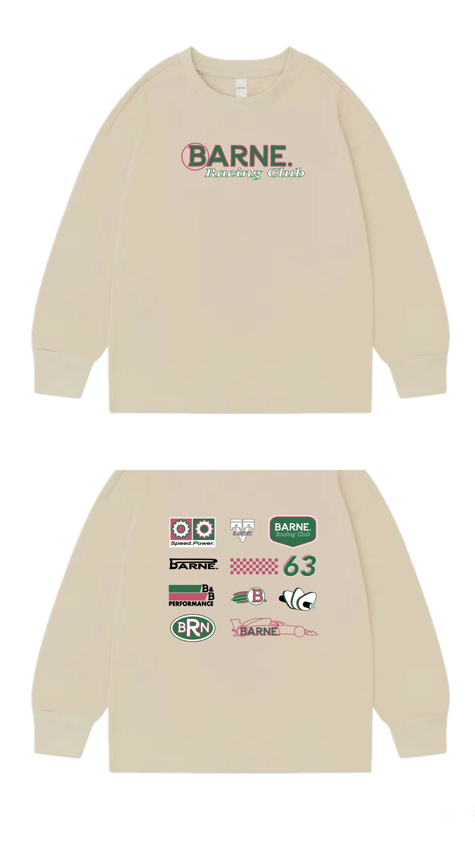 Barne LS Racer Pink Tee