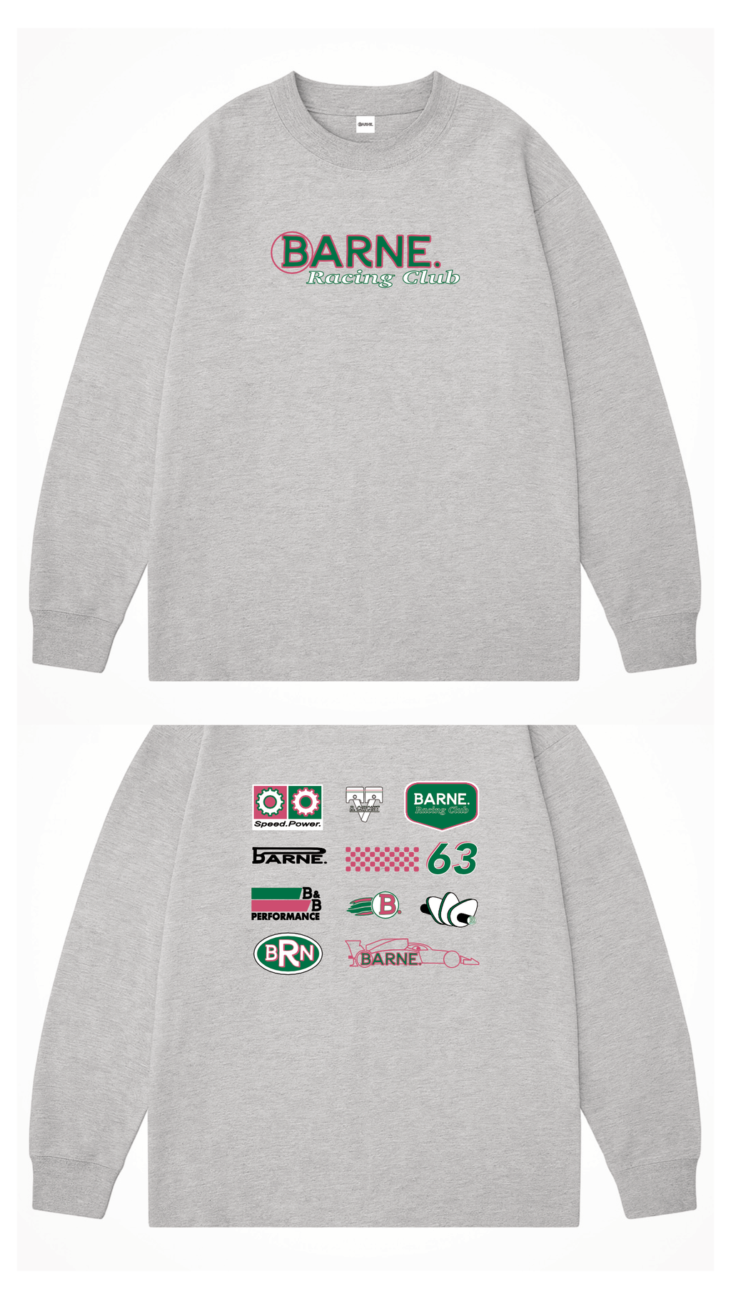 Barne LS Racer Pink Tee