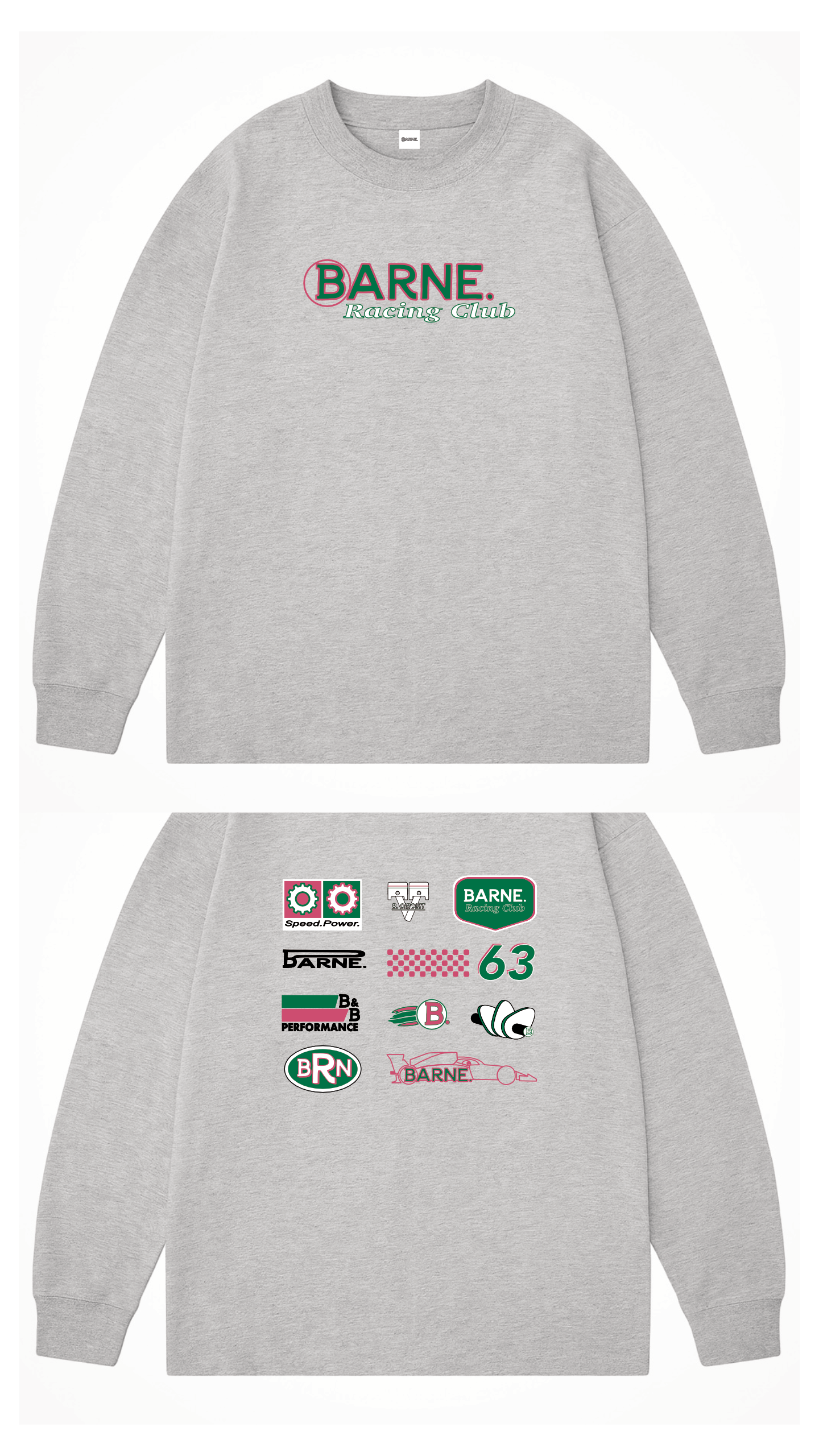 Barne LS Racer Pink Tee