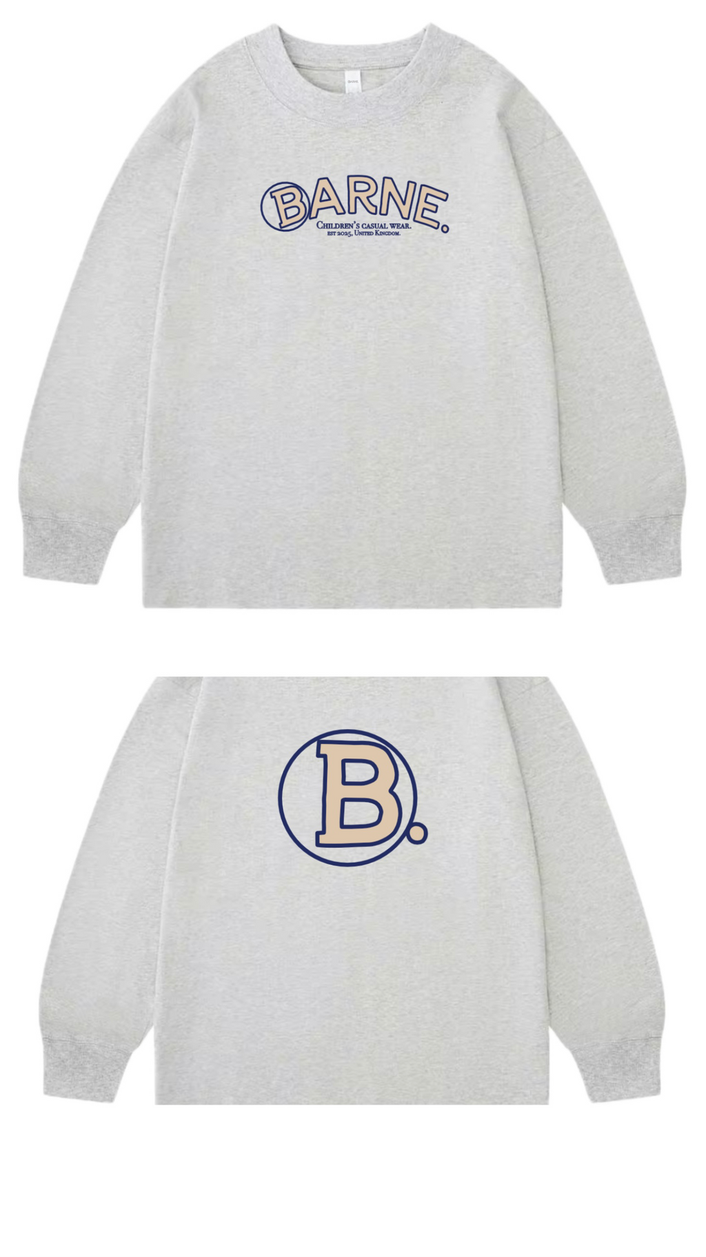 Barne LS Varsity Navy Tee