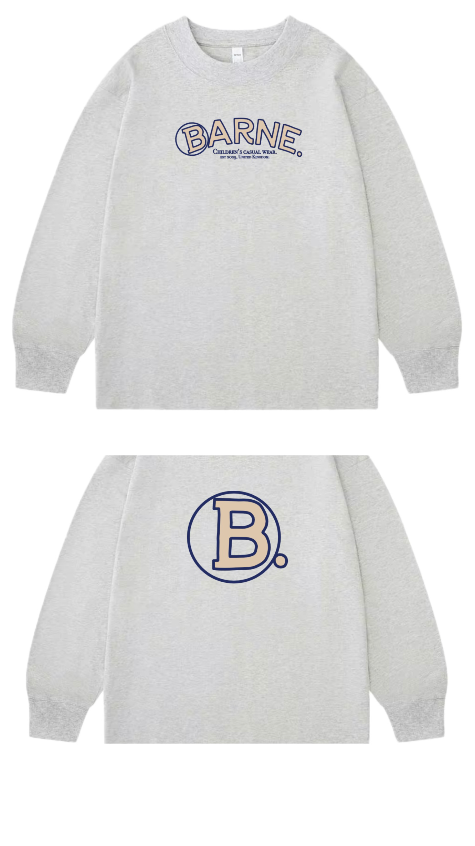 Barne LS Varsity Navy Tee