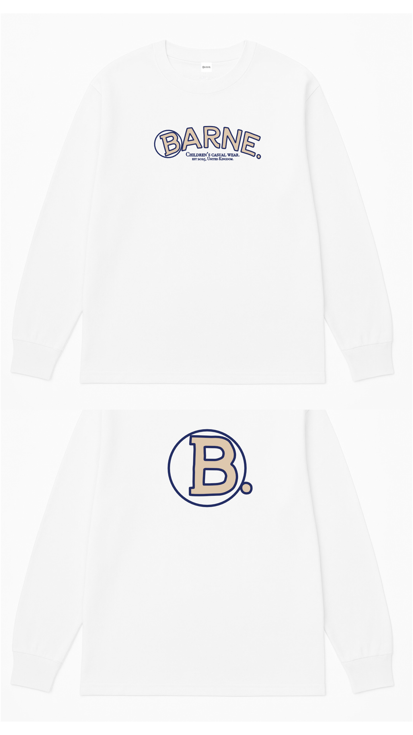 Barne LS Varsity Navy Tee