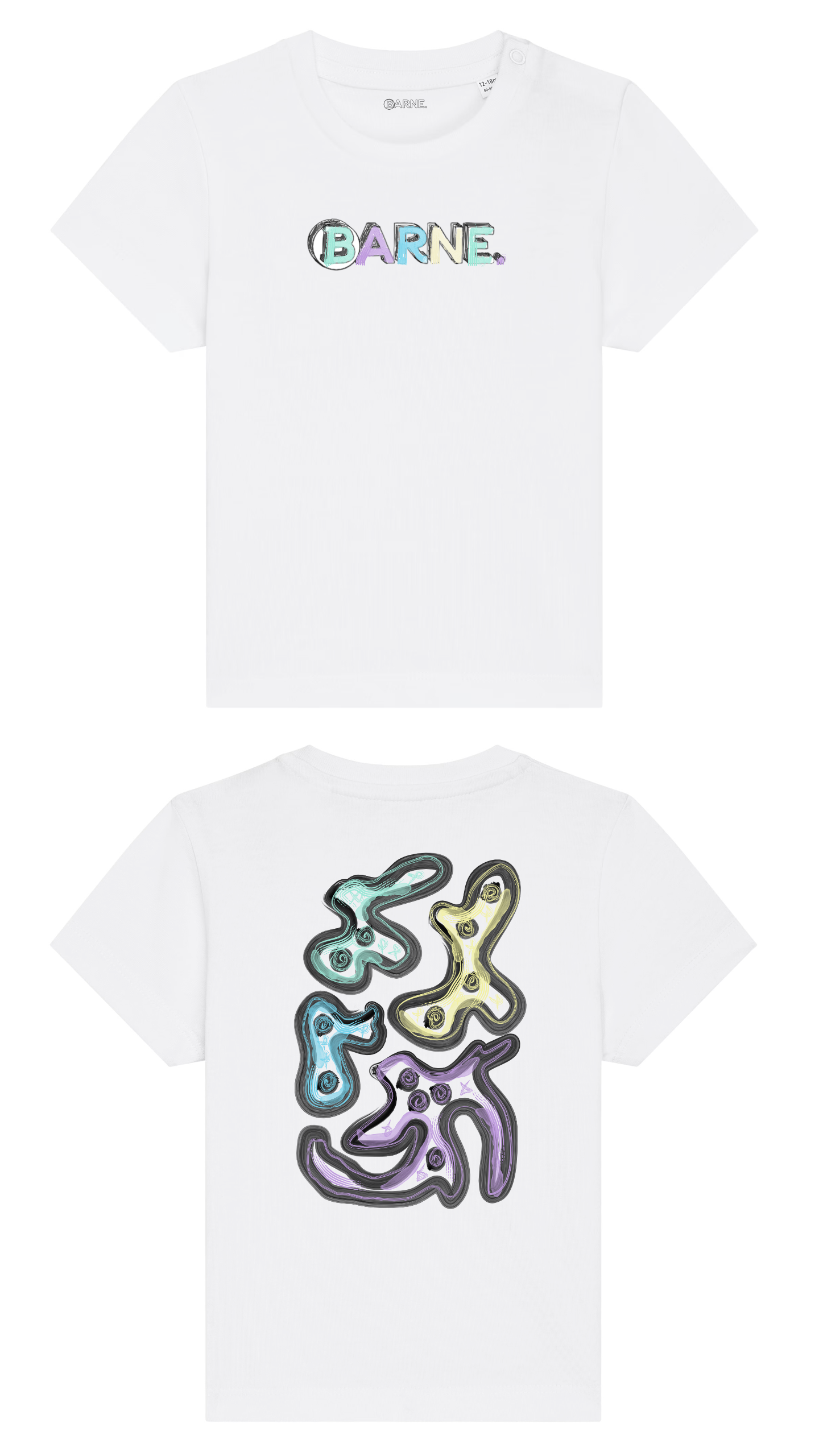 Barne Watercolour Doodle SS Tee